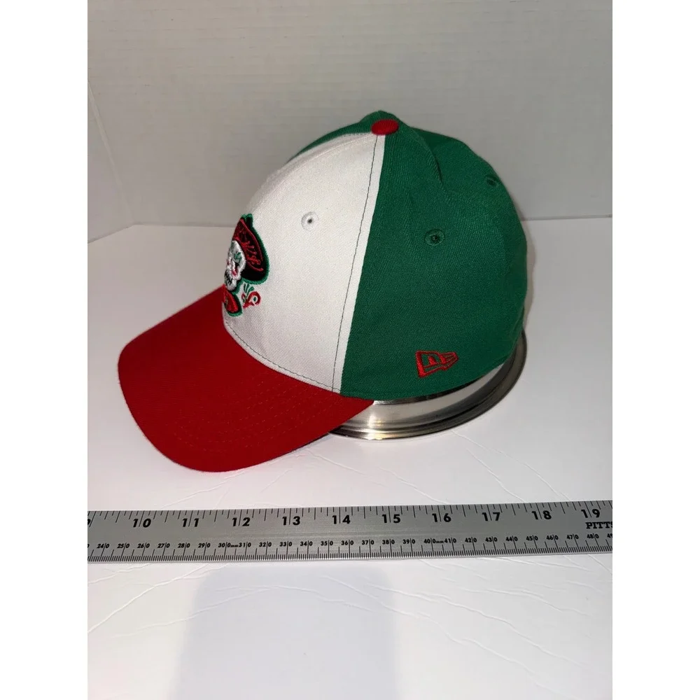 New Era 39THIRTY Mariachis de Nuevo Mexico Hat Green White Red Sugar Skull L/XL